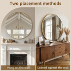DUMOS 20 Inch Round Wall Mirror, Bathroom Mirror - Image 5
