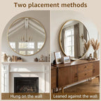 DUMOS 24 Inch Round Wall Mirror, Bathroom Mirror - Image 5