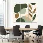 6 Pack Art Acoustic Panels Sound Absorbing Boho Botanical Leaf Orange Green - Image 7