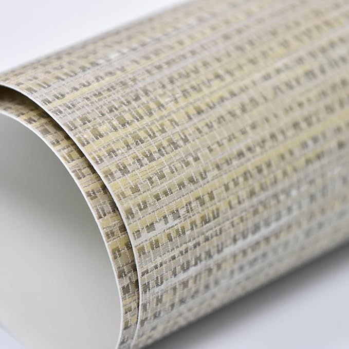 NuWallpaper Neutral Grasscloth Peel and Stick Wallpaper, Textured Removable - Image 3