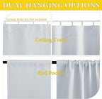 NICETOWN 1 Panel Room Darkening French Door Curtain, Thermal Insulated Front - Image 3