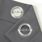 LEMOMO Blackout Curtains 66 x 72 Inch Long Frost Grey Curtains Set of 2 Panels - Image 5