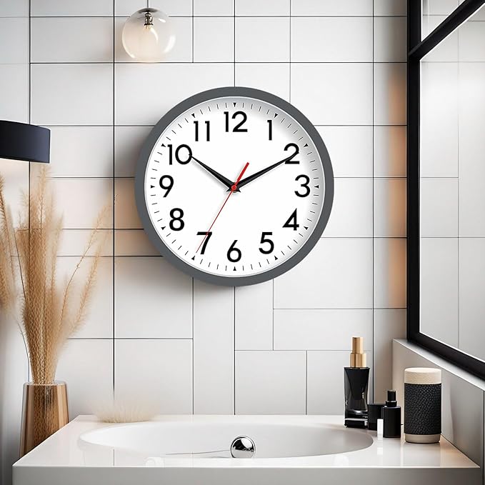 DAXSMY Wall Clock Small Analog 8 Inch Silent Non Ticking Battery Operated - Image 4