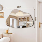 FICTOR Irregular Asymmetrical Wall Mirror, Living Room, Dining Room - Image 2