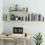 Floating Shelves, 24 Inches, Wall Mounted, Rustic Wood - Image 7