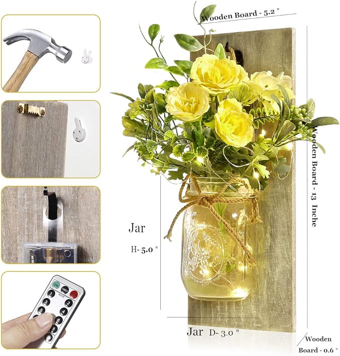 Wall Decor Mason Jar Sconces - Image 4