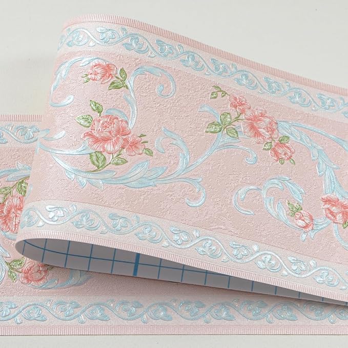 AbaBoorty Pink Flower Pattern Wallpaper Trim - Image 7