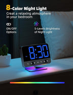 Odokee Digital Alarm Clocks for Bedrooms: Large Bold Number 5 Brightness Dimmer - Image 5