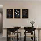 KISSFOX 3 Piece Moody Dried Flower Canvas Wall Art - Image 6