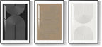 Large Framed Boho Neutral Abstract Wall Art, 3 Piece Modern Art Prints - Image 8