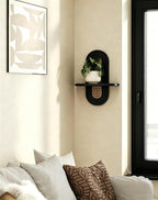 Floating Shelves for Wall, Boho Home Wall Decor, Rattan Plant Shelf Set of 2 - Image 4