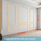 Art3d Pre-Cut Wall Molding Set of 6 pcs, Ready-to-Assemble Wainscoting Panels - Image 6
