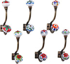 Indian Shelf Pack of 12 Heavy Duty Double Prong Multicolor Decorative Coat by IndianShelf