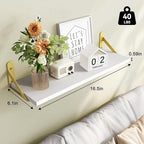 Fixwal White Shelves, Wood Wall Floating Mounted Shelves - Image 3