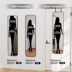 SCWF-GZ 47x14 Mirror Rectangle Full Body Length Door Hanging Wall Mounted Metal - Image 8