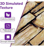 3D Peel and Stick Faux Stone Wall Panels 11.8" x 11.8" 10-Pack, Stone-Look Wall - Image 4