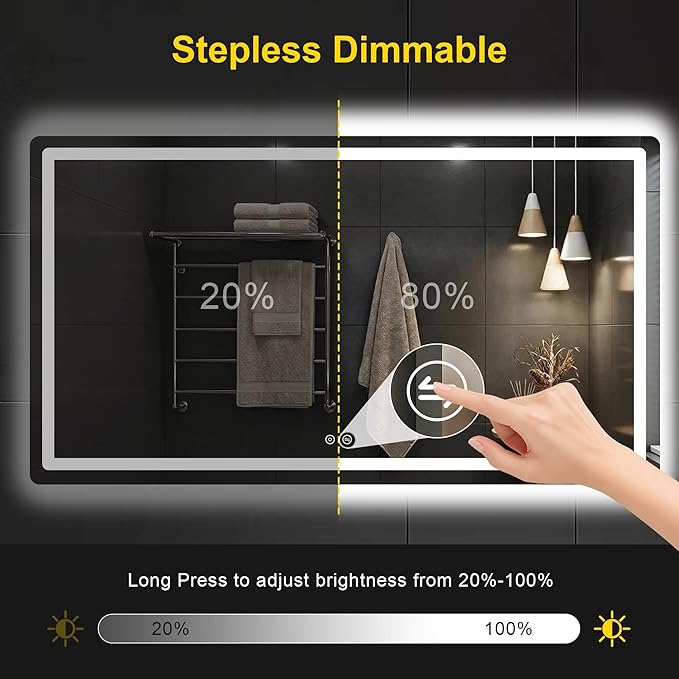 LED Bathroom Mirror with Lights - Image 5