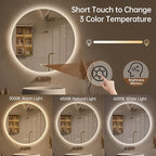 LOVESPEJO 24 Inch Round Backlit Bathroom Mirror - Image 5