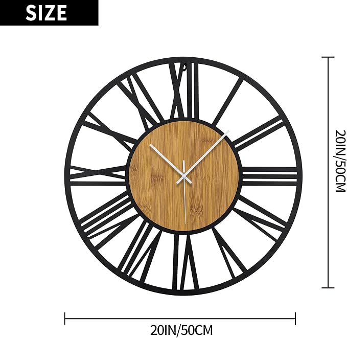 1st owned Wall Clocks for Living Room Decor, Round Silent Non Ticking, Modern - Image 4
