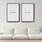 Large Framed Abstract Set of 2 Wall Art - Image 3