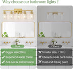 MOKATNG 5-Light Bathroom Light Fixtures, Vanity Light - Image 2