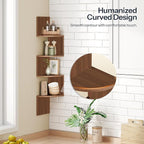 HOOBRO Corner Shelf Wall-Mounted, 4-Tier Corner Bookshelves - Image 6
