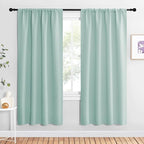 NICETOWN Blackout Curtains for Living Curtains, Aqua Blue, 1 Pair, 34-inch W x by NICETOWN
