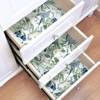 Floral Wallpaper Peel and Stick Blue Flower Contact Paper 16.9inch x 393.7inch - Image 2