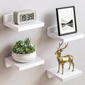 Fixwal Small Shelf for Wall, Rustic Wood Floating Wall Mounted Shelves for by Fixwal
