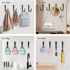5Pcs Large Size Heavy Duty Wall Hooks, Coat Hooks, Wall Hooks - Image 5
