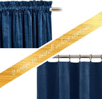 NICETOWN Navy Blue Velvet Curtains 84 inches - Image 4