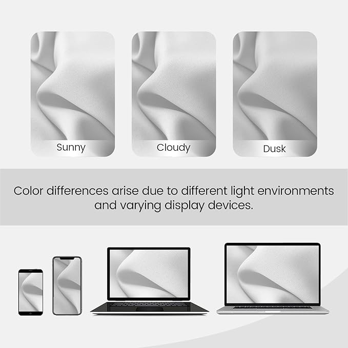 Greyish White Sun Light Blocking Curtains - Image 7