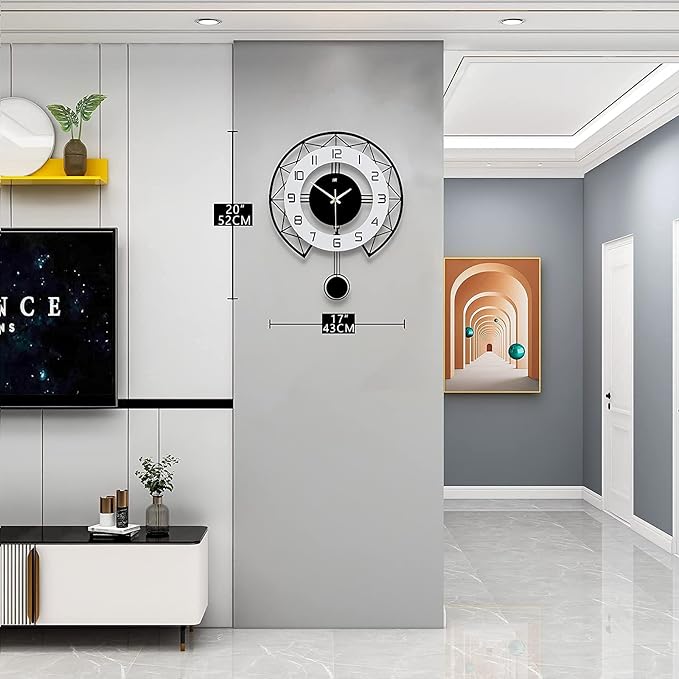 Large Wall Clock for Living Room Decor Modern Silent Pendulum Wall Clock for - Image 3