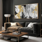 YJYart Abstract Wall Art Office Decor Gold Wall Decor by YJYart