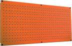 Wall Control Pegboard 16in x 32in Horizontal Orange Metal Pegboard Tool Board by Wall+Control