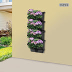 Vertical Wall Planter with 16 Pots, Hanging Garden Plant Flowerpot Holder - Image 3