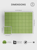 Bumusty Large Felt Bulletin Board, 30 Push Pins, 70 Adhesive Tabs, Kelly Green - Image 2