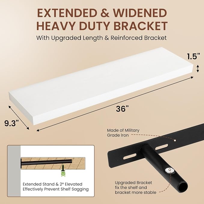 Dreamland 36 Inches Floating Shelves - Image 3