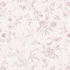 Ismoon Floral Wallpaper Peel and Stick Pink Stick on Wall Paper Vintage French by Ismoon