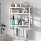 Galood Over The Toilet Storage Bathroom Shelves Wall Mounted 3 Tier Space Saver by Galood