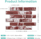 Commomy 3D Peel and Stick Brick, Ultralight Thin PVC Faux Brick Wall Panels - Image 5