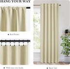 RYB HOME Bedroom Blackout Curtains 80 inches Long, 100% Blackout Thermal - Image 2
