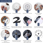 AILILIFE 20-28 Inch DIY Wall Clock 3D Frameless Silent Non-Ticking, Modern - Image 7