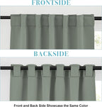 RYB HOME Sage Green Curtains for Bedroom, Vertical Privacy UV Protection Shades - Image 2