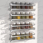 LUCYCAZ 4 Pack Wall Mounted Spice Rack by LUCYCAZ
