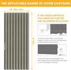 AJAZZ 100% Blackout Accordion Door Magnetic Door Curtain Folding Closet Doors - Image 2