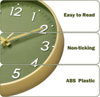 Mosewa Wall Clock 12 Inch, Battery Operated Non-Ticking Modern Analog Clock - Image 6