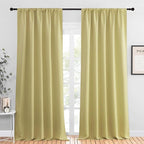 NICETOWN Blackout Curtains for Living Curtains, Paler Yellow, 2 Panels by NICETOWN