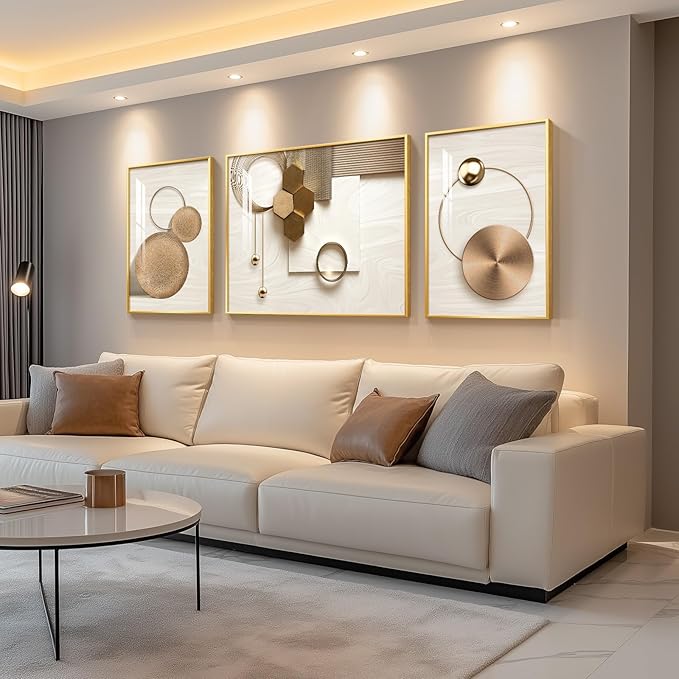 Extra Large Modern Luxury Gold Framed Wall Art - Image 2