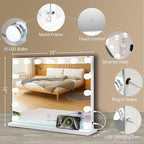 Hollywood Vanity Mirror with Lights, 15 Led Bulbs, 3 Lighting Modes - Image 6